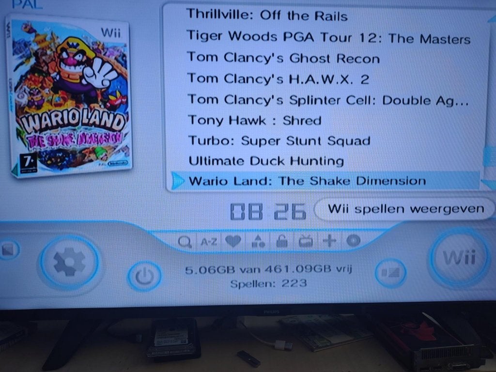 Wii Console met ruim 200 spellen, Ophalen of Verzenden, Gebruikt, Met 1 controller, Met games