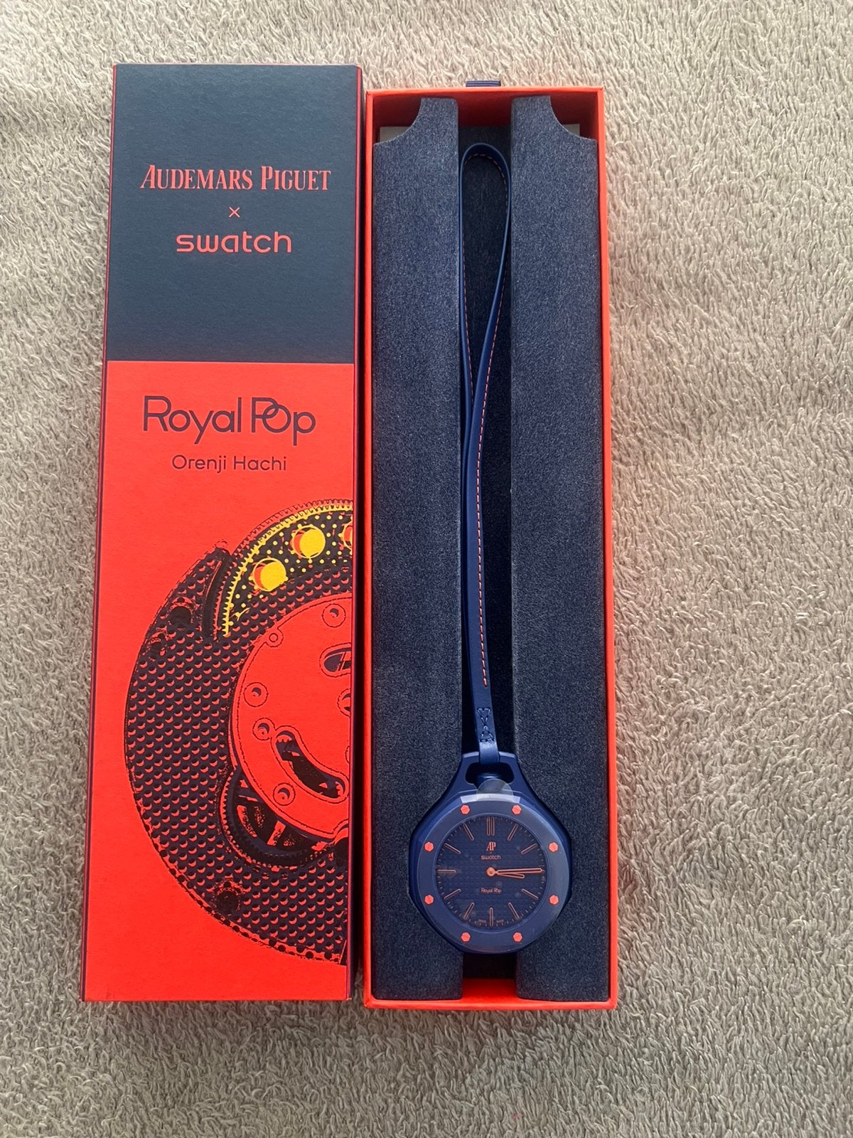 Audemars Piguet x Swatch Royal Pop, Ophalen, Nieuw, Kunststof, Zakhorloge