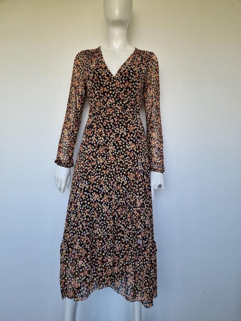 Fabienne Chapot overslagjurk. Maat S. Bloemenprint, Overige kleuren, Nijmegen, Verhip-vintage.nl, Ophalen of Verzenden