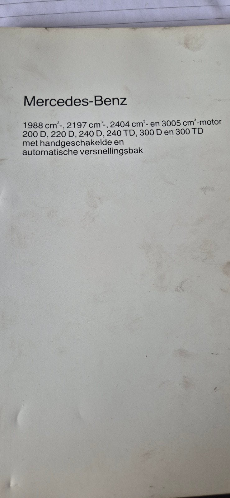 Kluwer auto technisch Handboeken voor Mercedes W123 diesel, Ophalen
