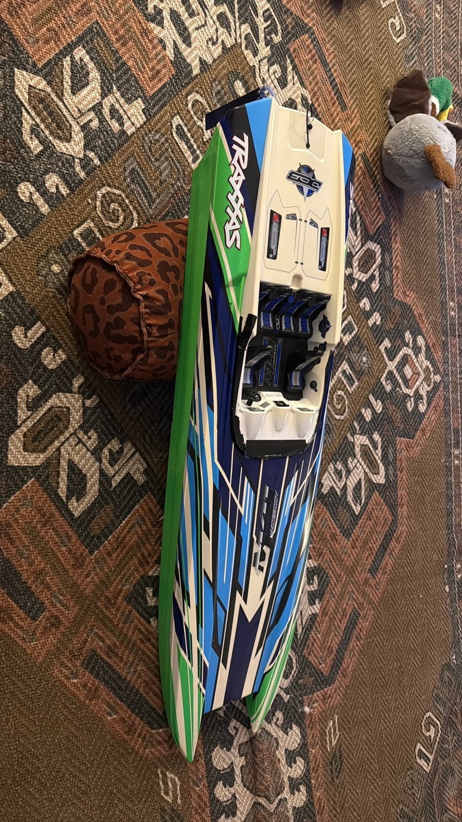 Rc boot m41 wide body met groen en blauw wit, Hobby en Vrije tijd, Ophalen, Gebruikt, Groter dan 1:32, Overige merken