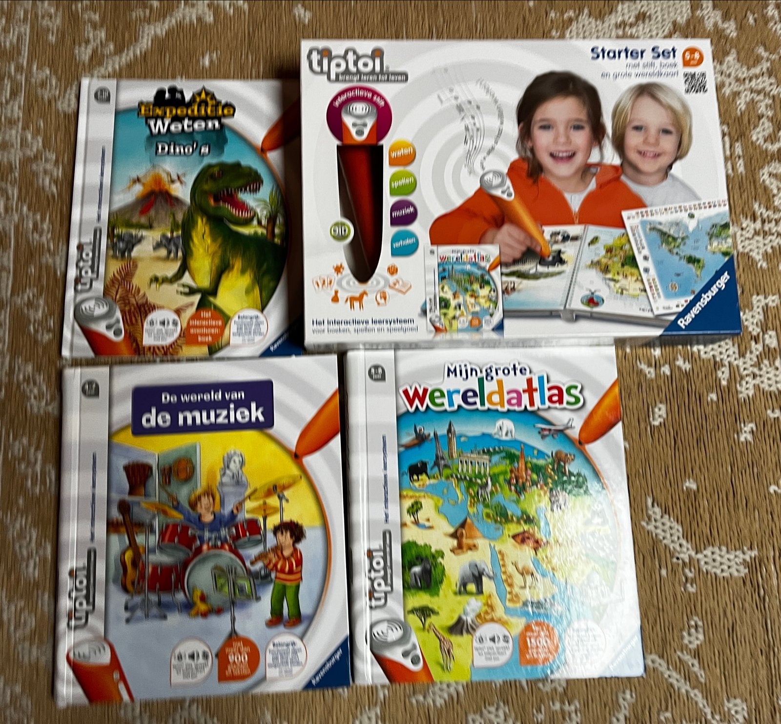 Tiptoi Starter Set met Wereldatlas en 2 extra boeken, Ophalen of Verzenden, Zo goed als nieuw, Ontdekken, Met geluid