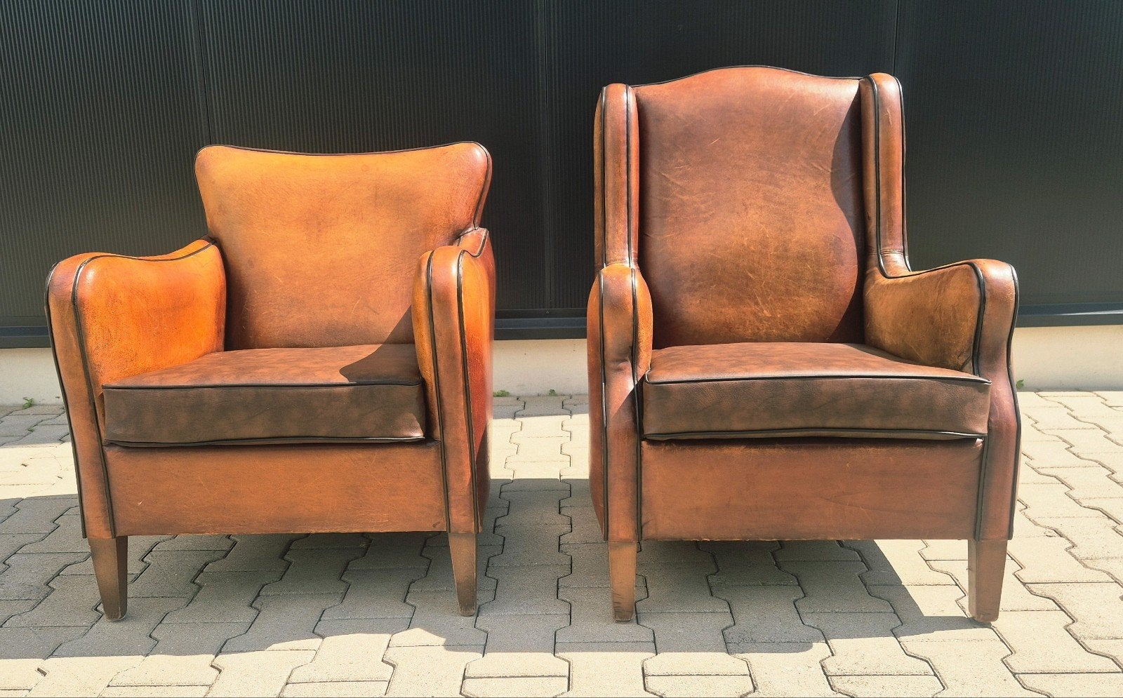 Schapenleren fauteuils, Antiek en Kunst, Ophalen of Verzenden