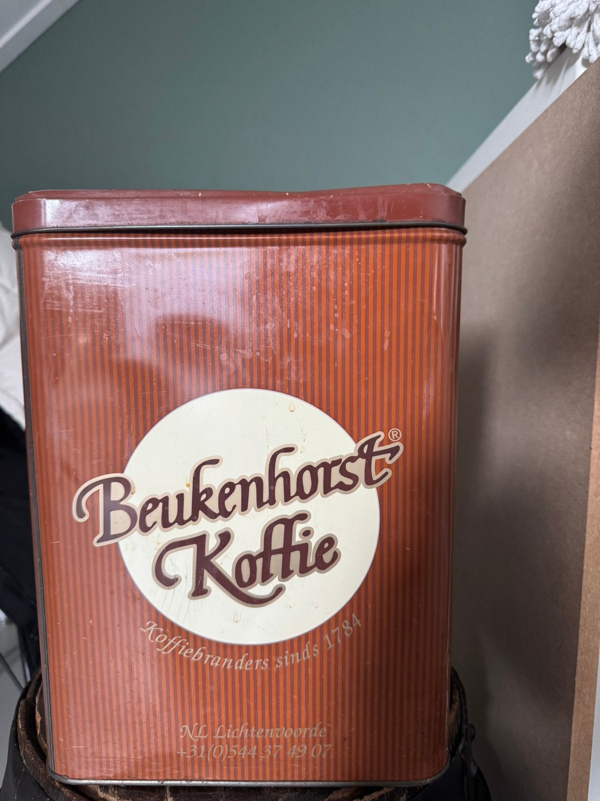 Beukenhorst koffieblik, Ophalen, Gebruikt, Koffie