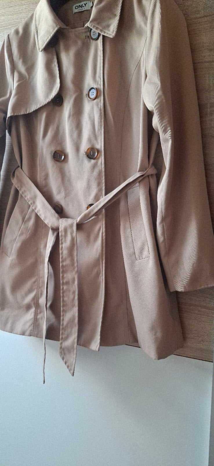 Only trenchcoat beige maat L, Only, Beige, Maat 42/44 (L), Ophalen of Verzenden
