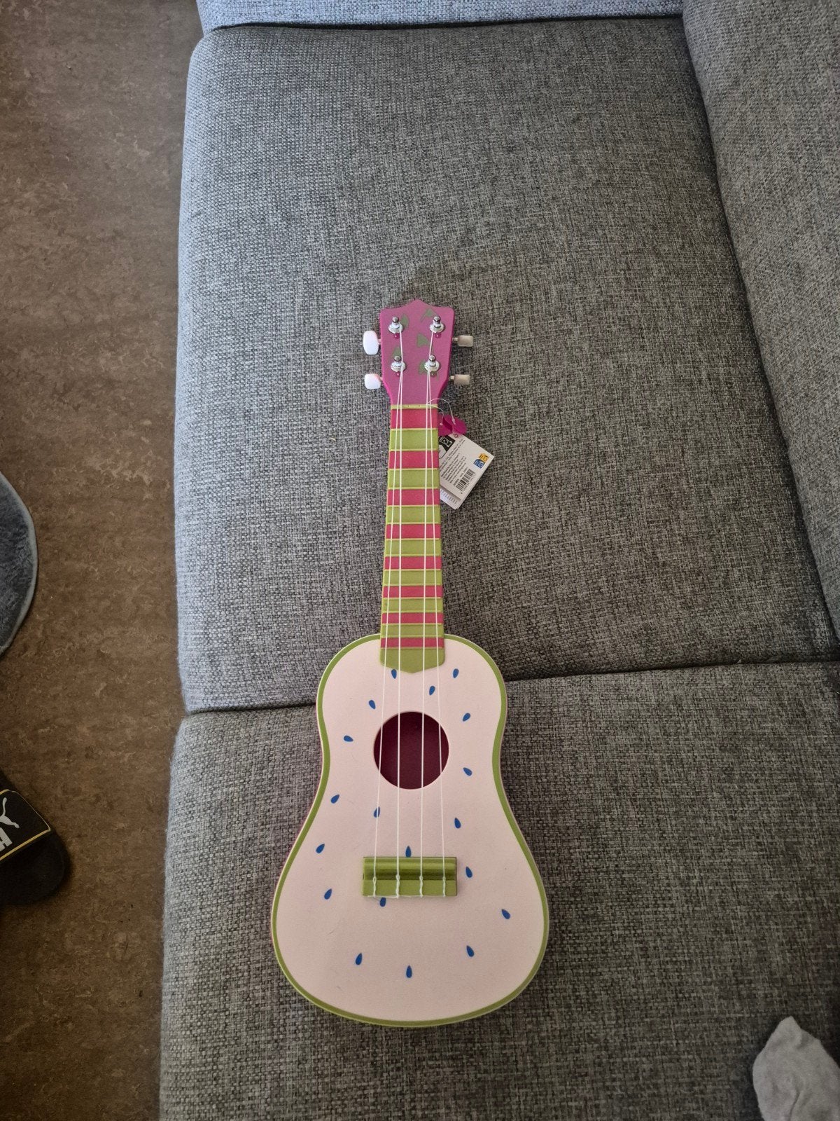 Leuke kinderukelele in watermeloen design, Muziek en Instrumenten, Snaarinstrumenten | Overige, Ophalen of Verzenden, Zo goed als nieuw