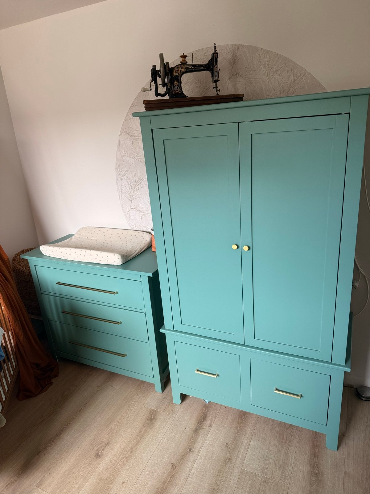 Hemnes commode en kledingkast babykamer, Ophalen, 50 tot 70 cm, 105 cm of meer, Commode