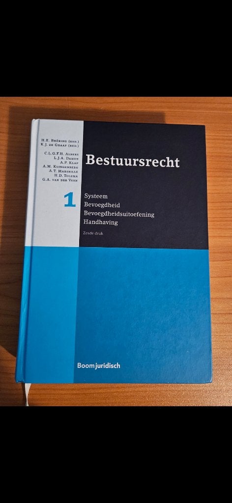 Bestuursrecht 1 Systeem, Bevoegdheid, Handhaving, Zesde druk, Boeken, Ophalen, HBO, Zo goed als nieuw, Gamma