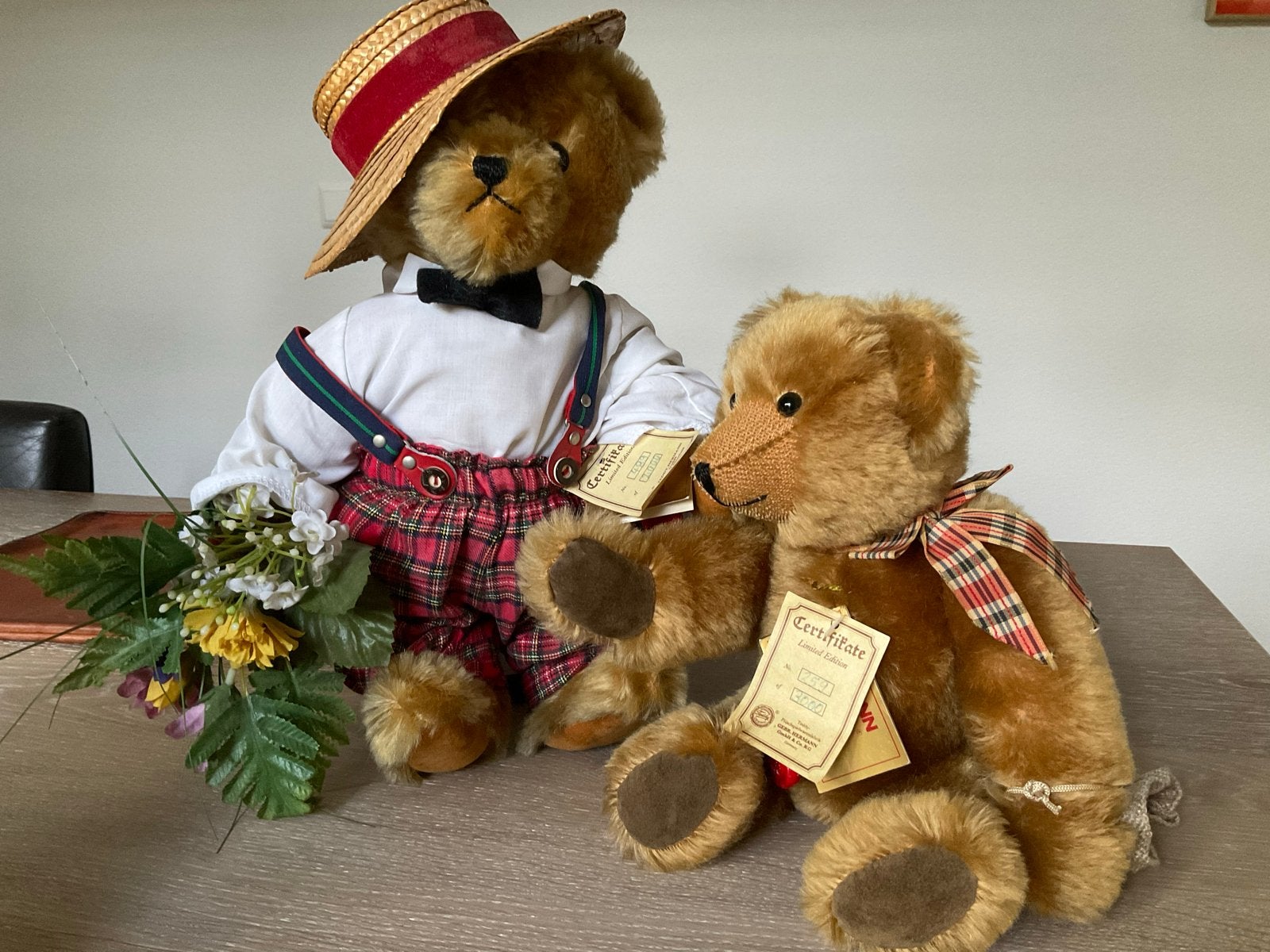 2x Teddy-Hermann Limited Edition Mohair Verzamelaarsberen, Ophalen of Verzenden, Zo goed als nieuw, Overige typen