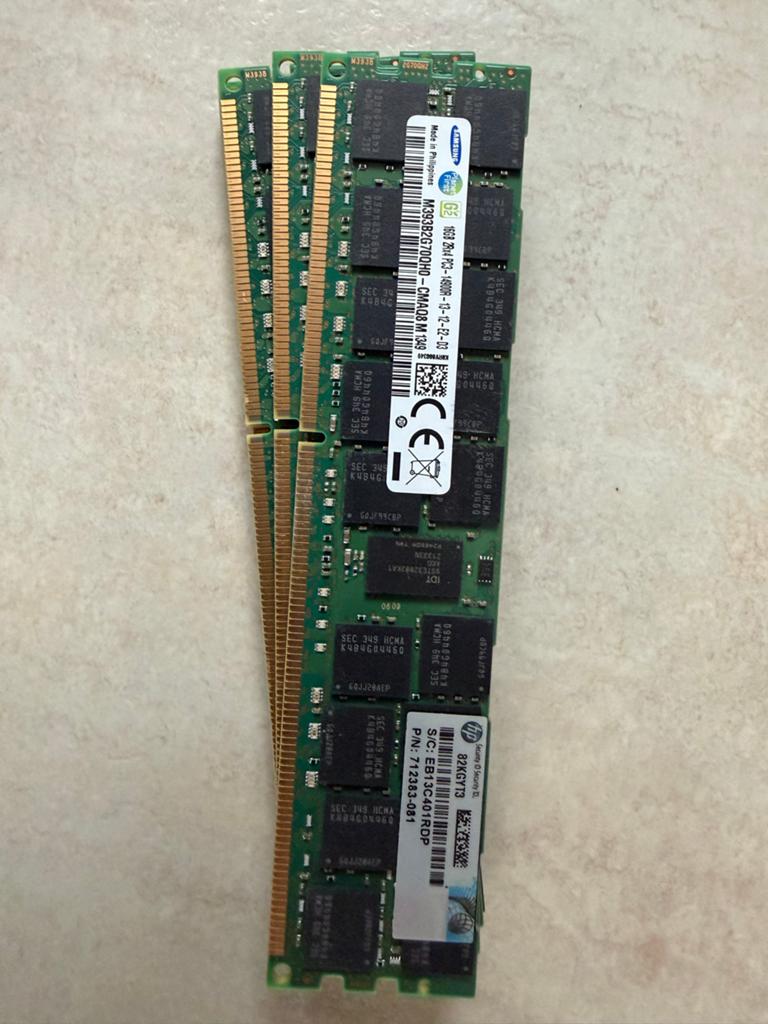 5x Samsung 16GB DDR3 RAM Geheugenmodule (PC3-14900R), Gebruikt, Server, DDR3, Ophalen of Verzenden