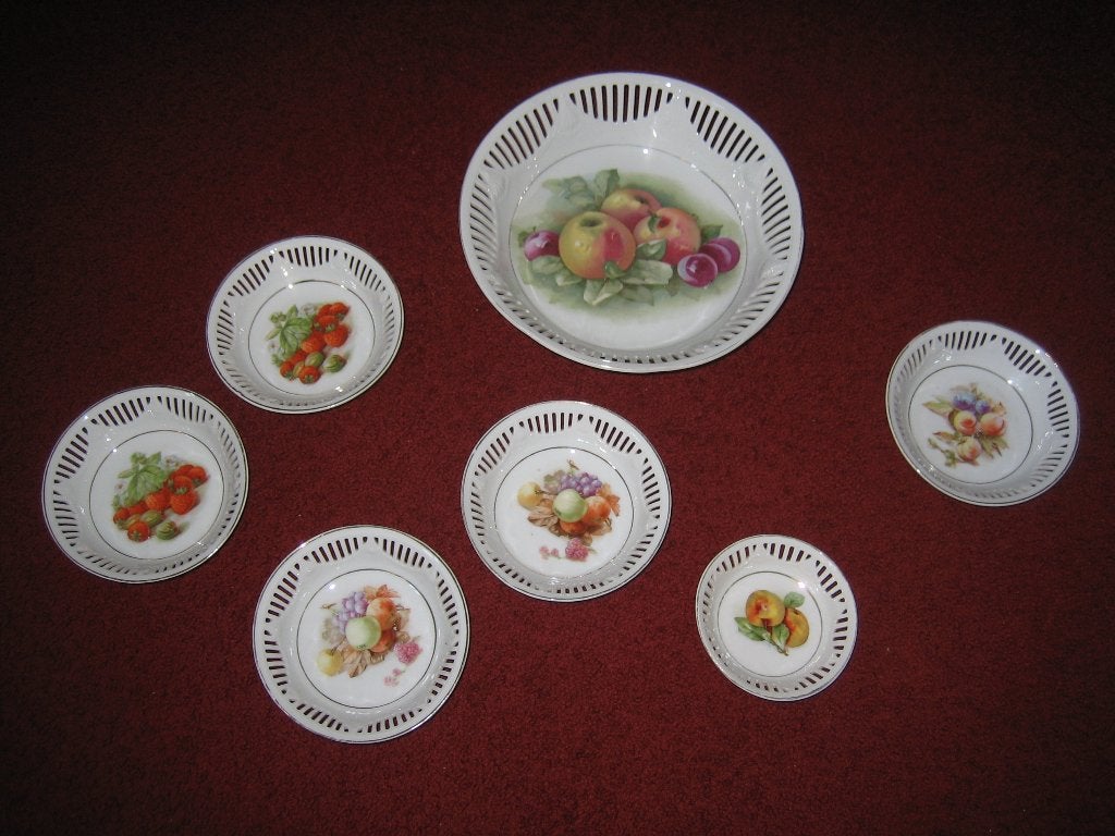 Fruitschaaltjes, Schaal, schaaltjes jaren 20/30, los te koop, Gebruikt, Ophalen of Verzenden, Schaal of Schalen, Overige stijlen