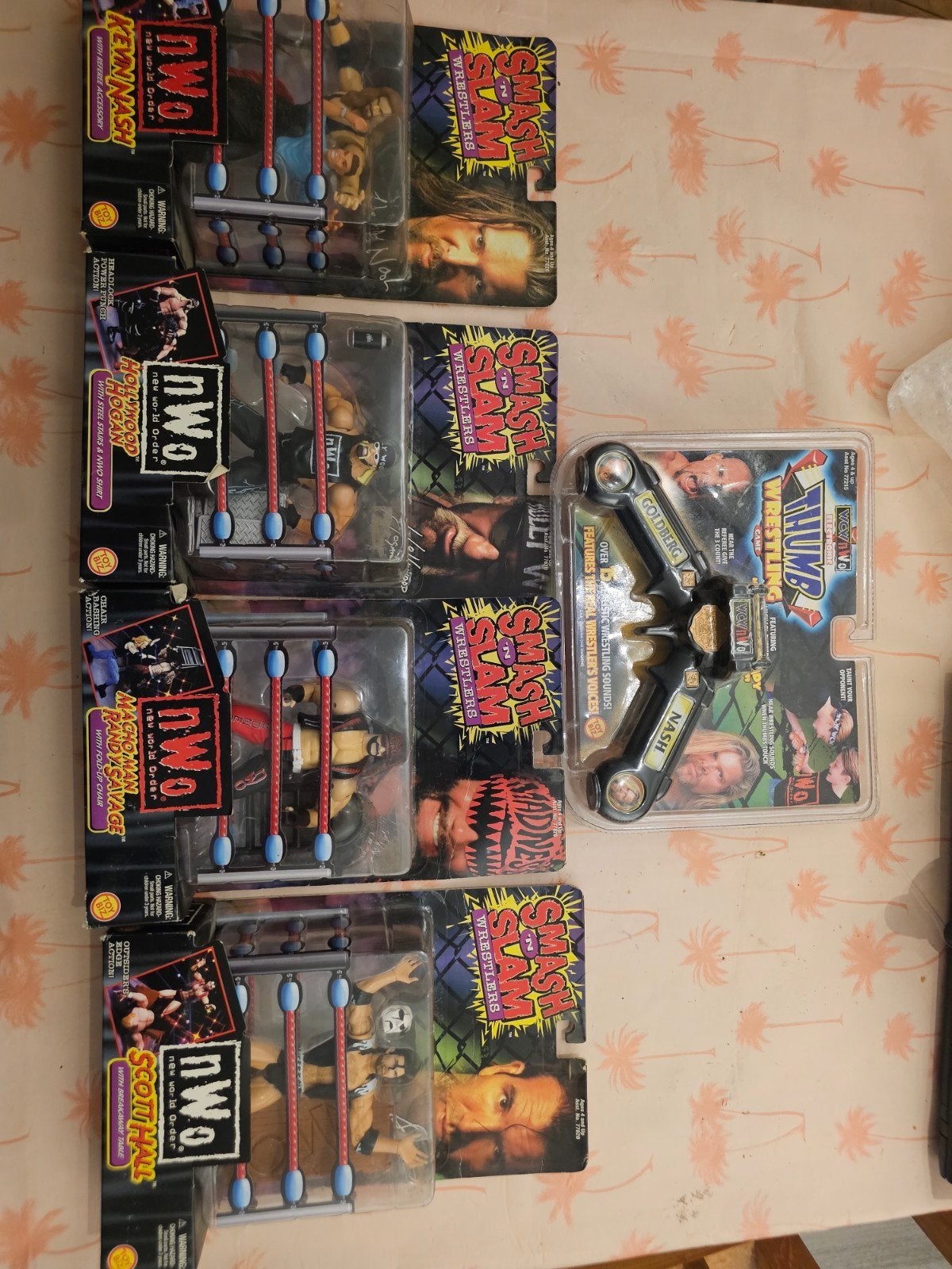 WCW NWO Smash 'n Slam Wrestlers & Thumb Wrestling Game, Ophalen of Verzenden, Zo goed als nieuw