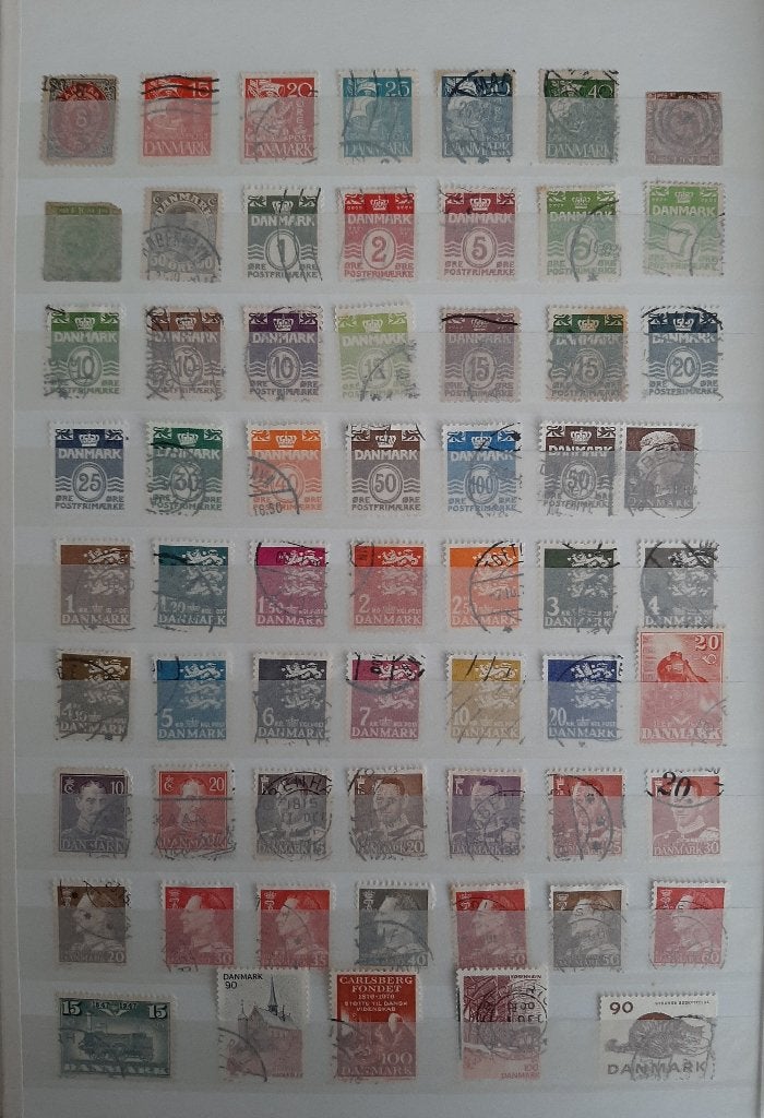 Verzameling Oude Klassieke Postzegels Denemarken Nr. 4 Gest, Postzegels en Munten, Ophalen, Denemarken, Gestempeld