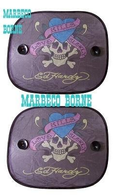 Zonnescherm, Autoscherm Ed Hardy "Skull" en "Bull Dog" 4 st, Ed Hardy, Nieuw, Info@marbeco.nl, Ophalen of Verzenden
