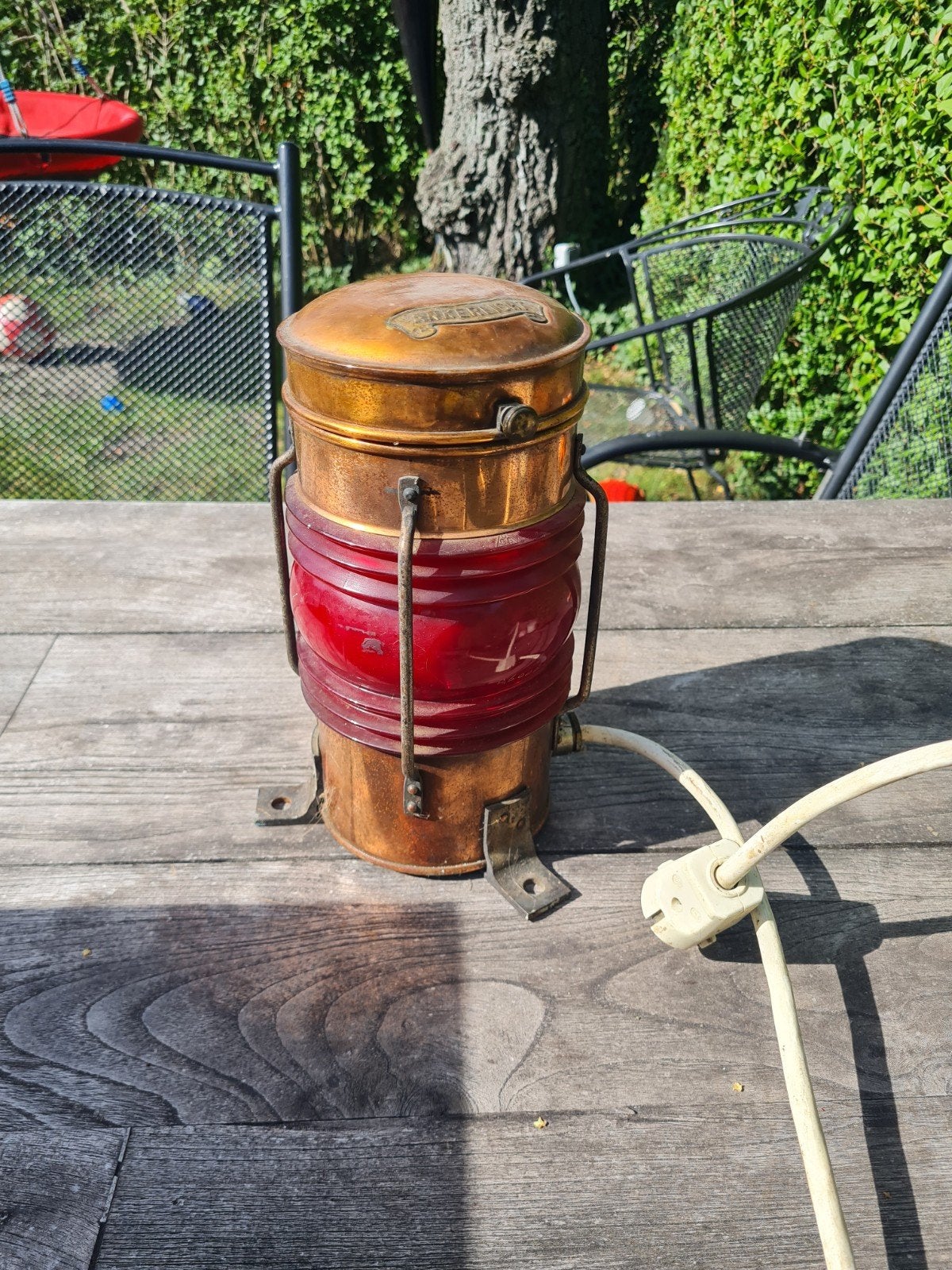 Ankerlicht scheepslamp - Koperen navigatielamp, Ophalen of Verzenden