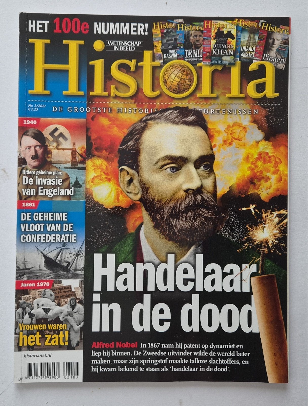 Historia Magazine Nr. 3/2021 - Alfred Nobel, Boeken, Tijdschriften en Kranten, Zo goed als nieuw, Wetenschap en Natuur, Ophalen of Verzenden