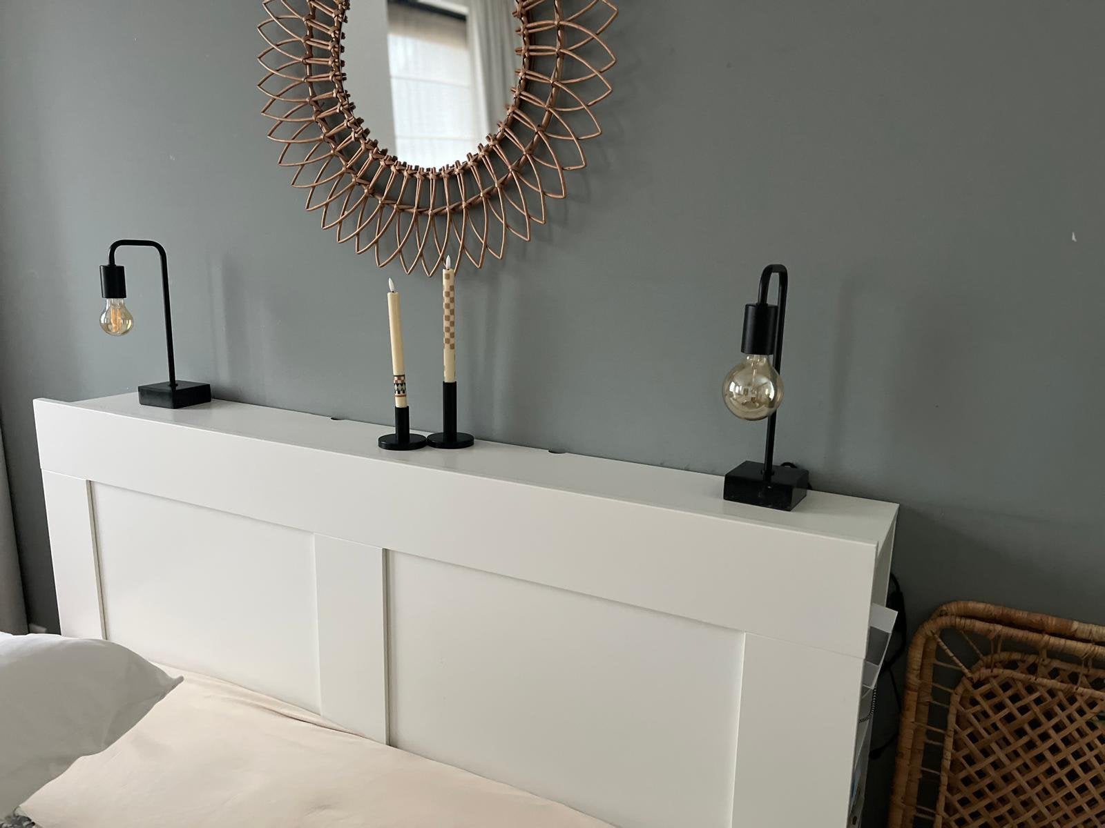 IKEA Brimnes hoofdeinde voor achter bed, Ophalen, Wit, Tweepersoons, Zo goed als nieuw