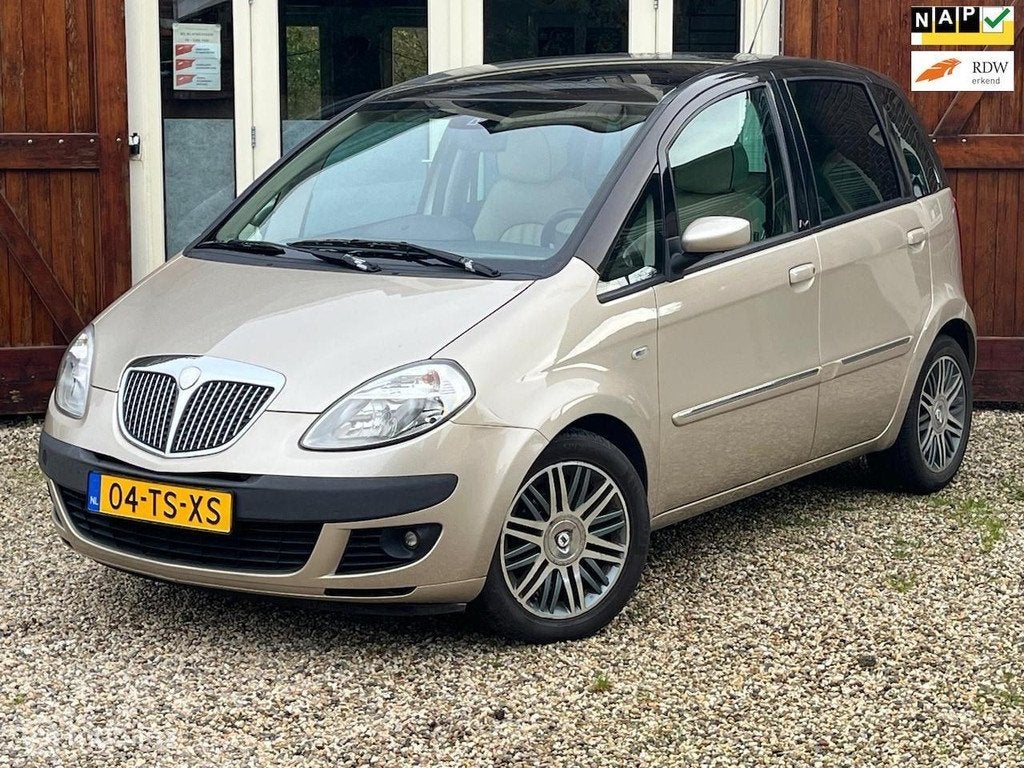 Lancia Musa 1.4-16V Automaat DFN BiColore met leder glasdak, Auto's, Lancia, 15 km/l, Gebruikt, 400 kg, Beige