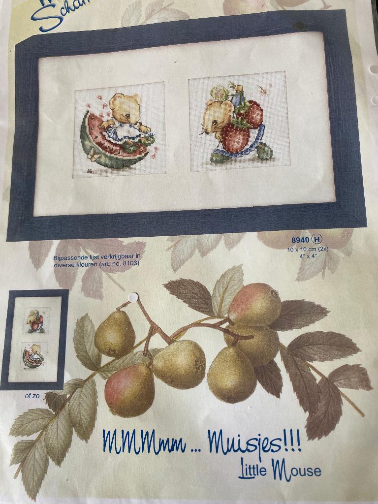 BORDUURPAKKET MARIA V SCHARRENBURG MMMmm..Muisjes, Verzenden, Nieuw, Handborduren, Borduurpakket