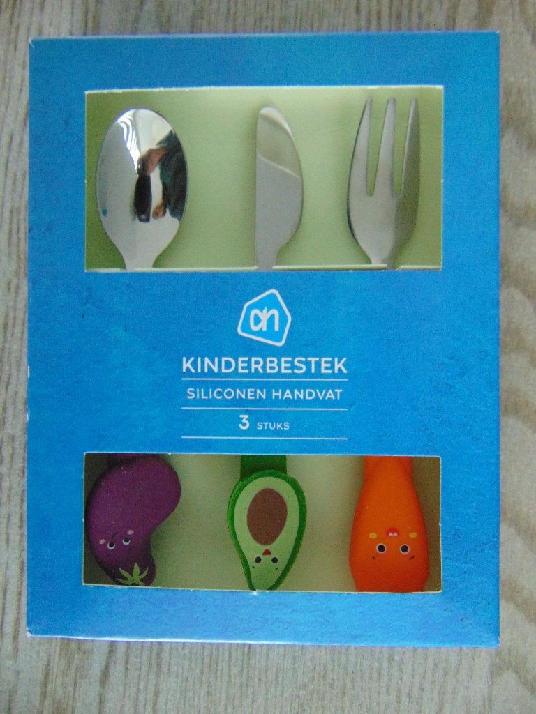 AH kinderbestek groenten ( 3 stuks ) - Albert Heijn bestek, Kinderbestek, Bestekset, Nieuw, Ophalen of Verzenden