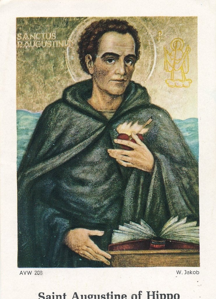 Mooi devotieprentje van de H .Augustinus, Ophalen of Verzenden, Zo goed als nieuw, Kaart of Prent, Christendom | Katholiek