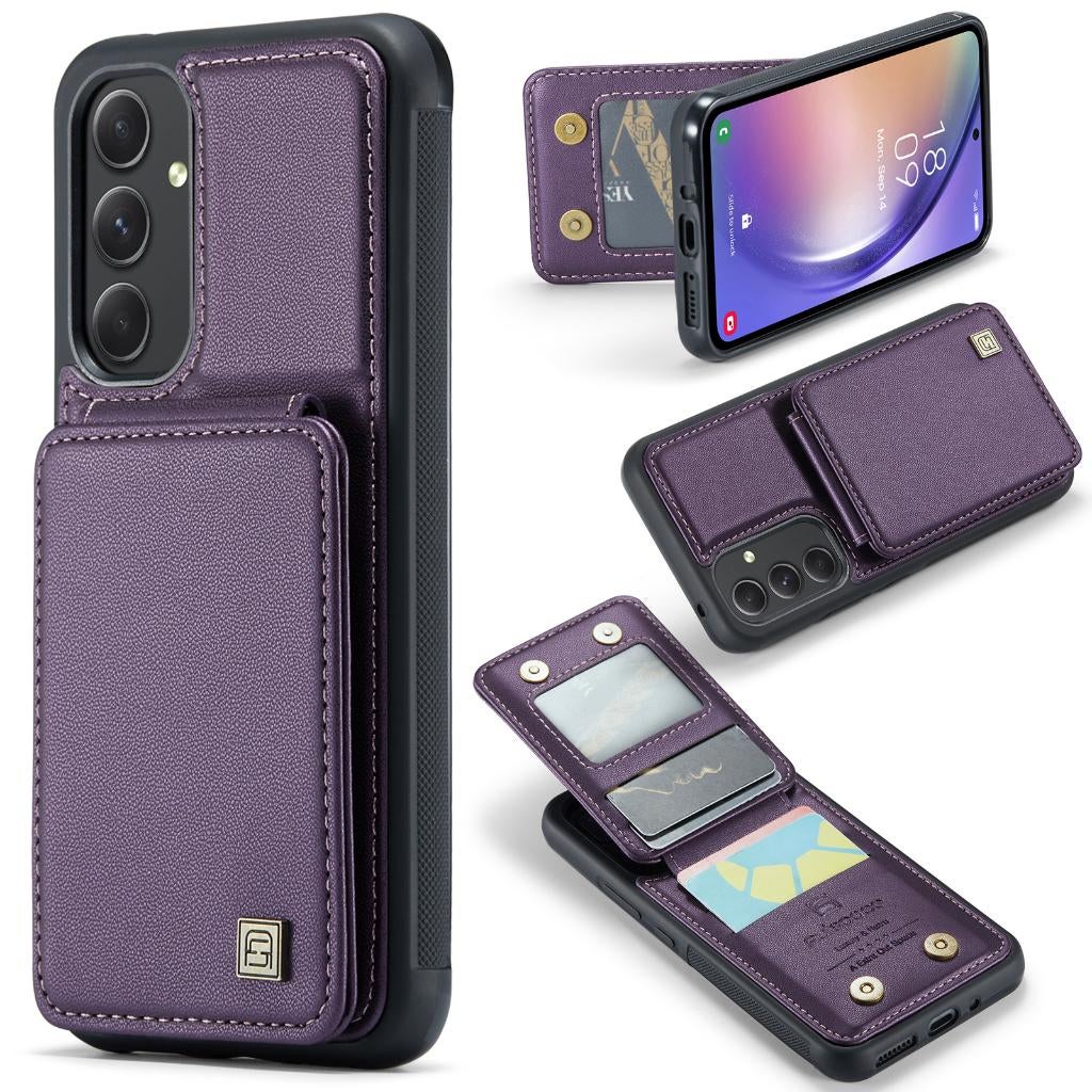 Luxe Portemonnee Backcover Set voor Galaxy A55 5G _ Paars, Verzenden, Nieuw, Hoesje of Tasje