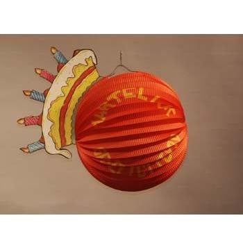 lampion feest gefeliciteerd taart, Ophalen of Verzenden, Nieuw, Versiering, Verjaardag