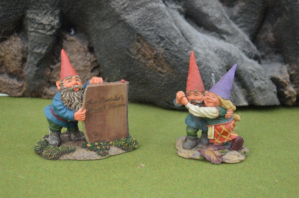 2 David de Kabouter beeldjes Rien Poortvliet Classic 1 in do, Ophalen of Verzenden, Gebruikt, Fantasy