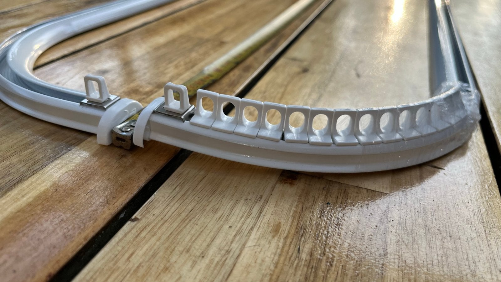 Gordijnrail bocht, wit, 100 cm, Inclusief montageonderdelen, Wit, Nieuw, Ophalen of Verzenden