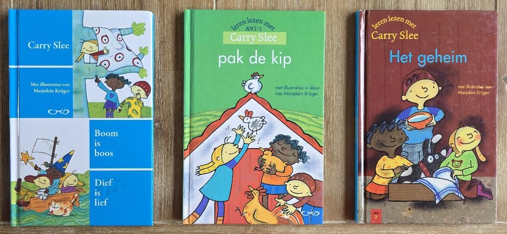 5 x Leren lezen met Carry Slee - Groep 3 AVI Start / AVI M3, Ophalen of Verzenden, Zo goed als nieuw, Carry Slee, Fictie algemeen