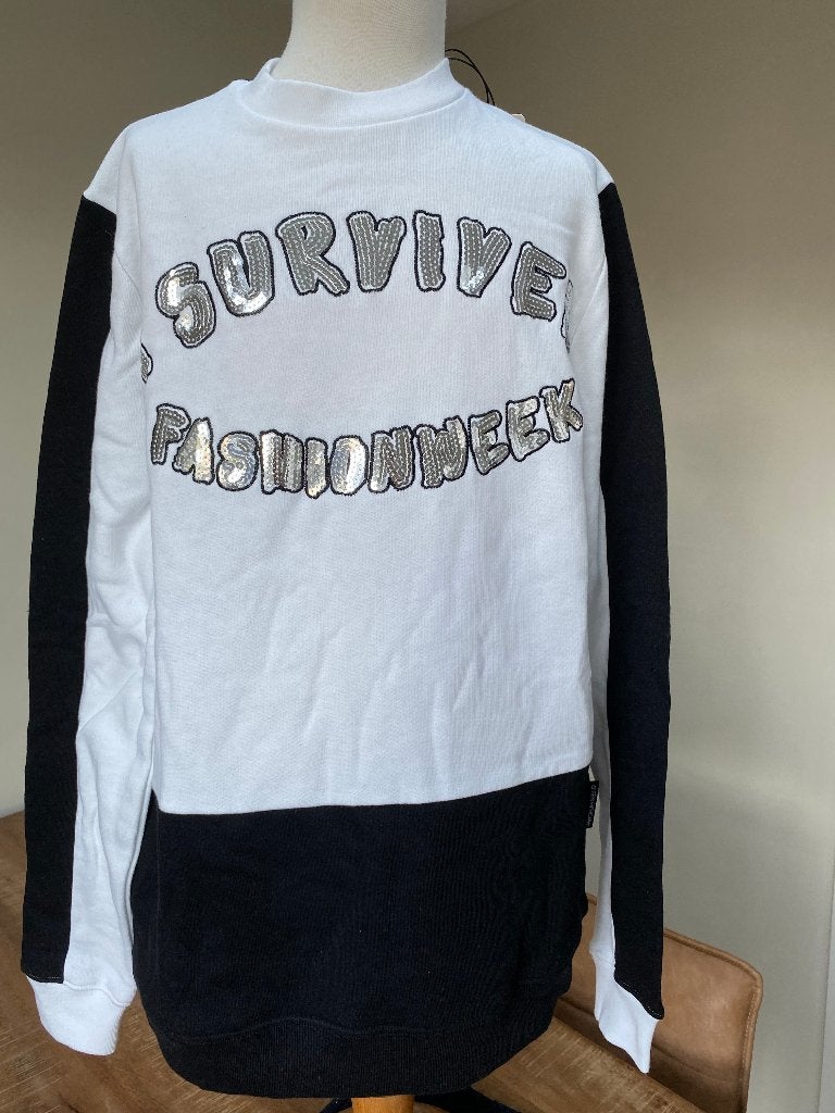 O'RÉN OFFICIAL sweater wit / zwart NIEUW maat S ZD, Kleding | Dames, Meerkleurig, Nieuw, Ophalen of Verzenden, O'RÉN OFFICIAL