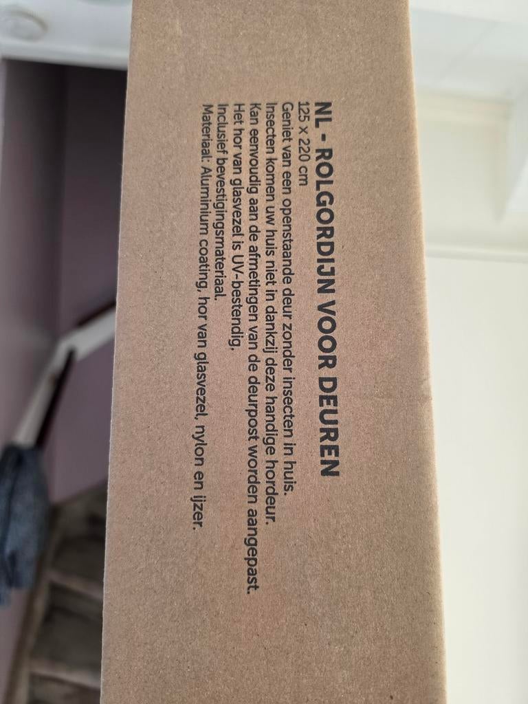Nieuwe Hordeur Rolgordijn Wit - Zelf op maat te maken, Hordeur, Nieuw, Ophalen of Verzenden, 120 cm of meer