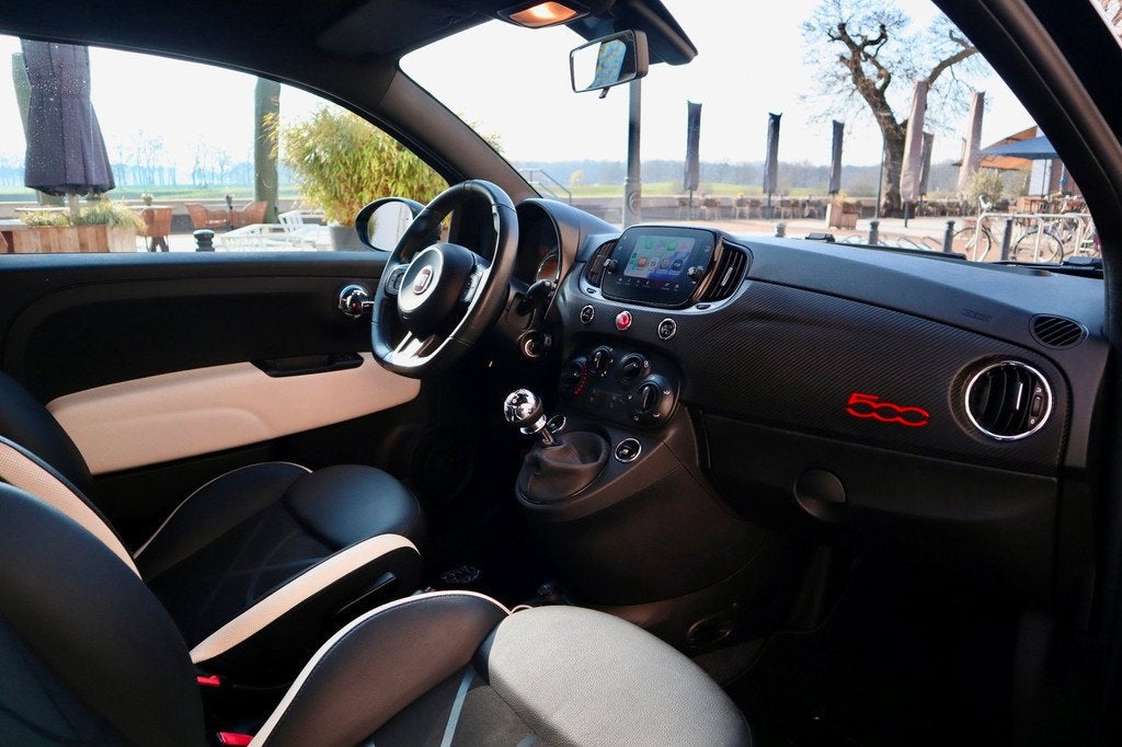 Fiat 500 0.9 TwinAir S | Sport | Uconnect 7” touchscreen |, Voorwielaandrijving, Zwart, Origineel Nederlands, Bedrijf