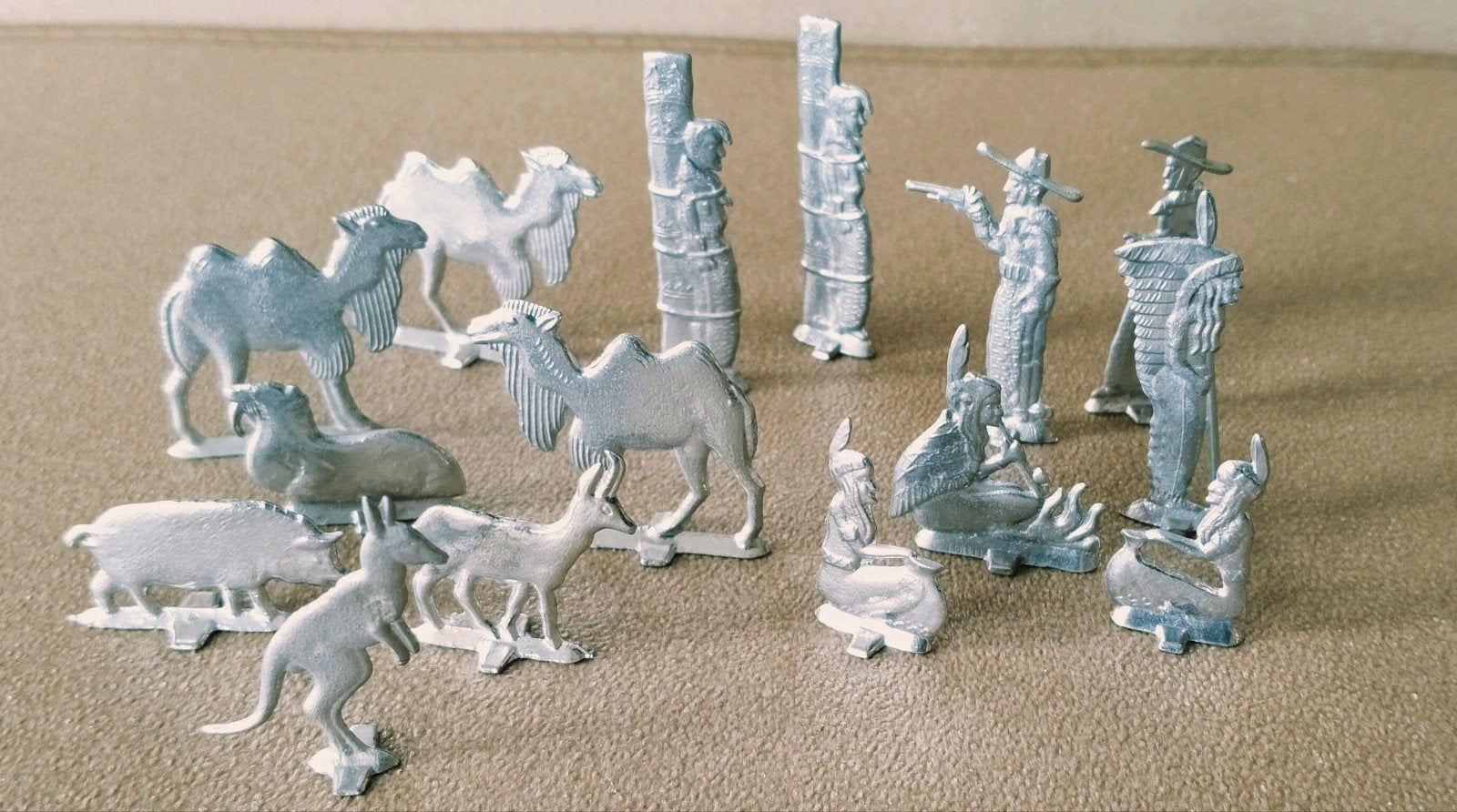 Vintage Loden Speelgoedfiguren: Dieren en Mensen, Verzenden, Zo goed als nieuw
