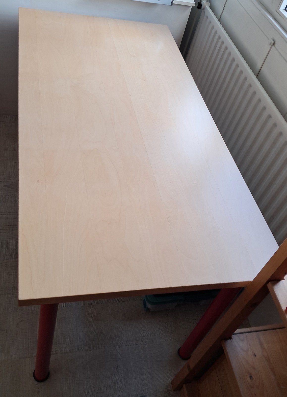 Ikea tafel met beukenfineer blad - 175x75cm, Ophalen, Gebruikt, 50 tot 100 cm, 150 tot 200 cm