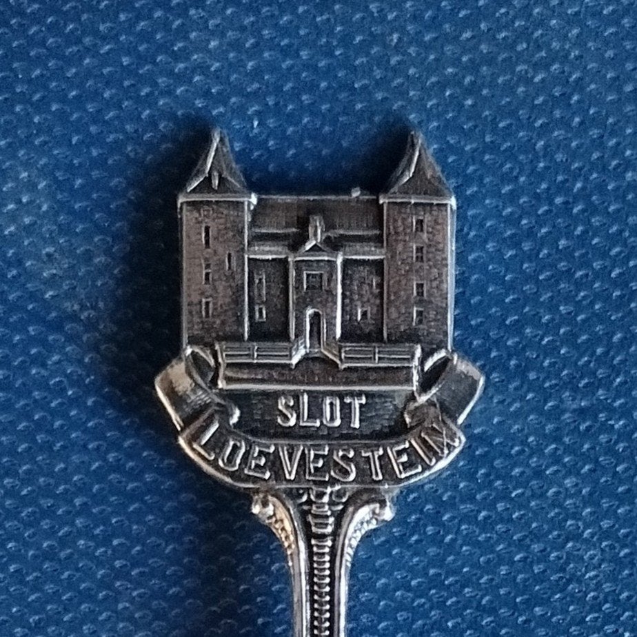 verzilverd lepeltje Slot Loevestein, Poederoijen (90), Ophalen of Verzenden