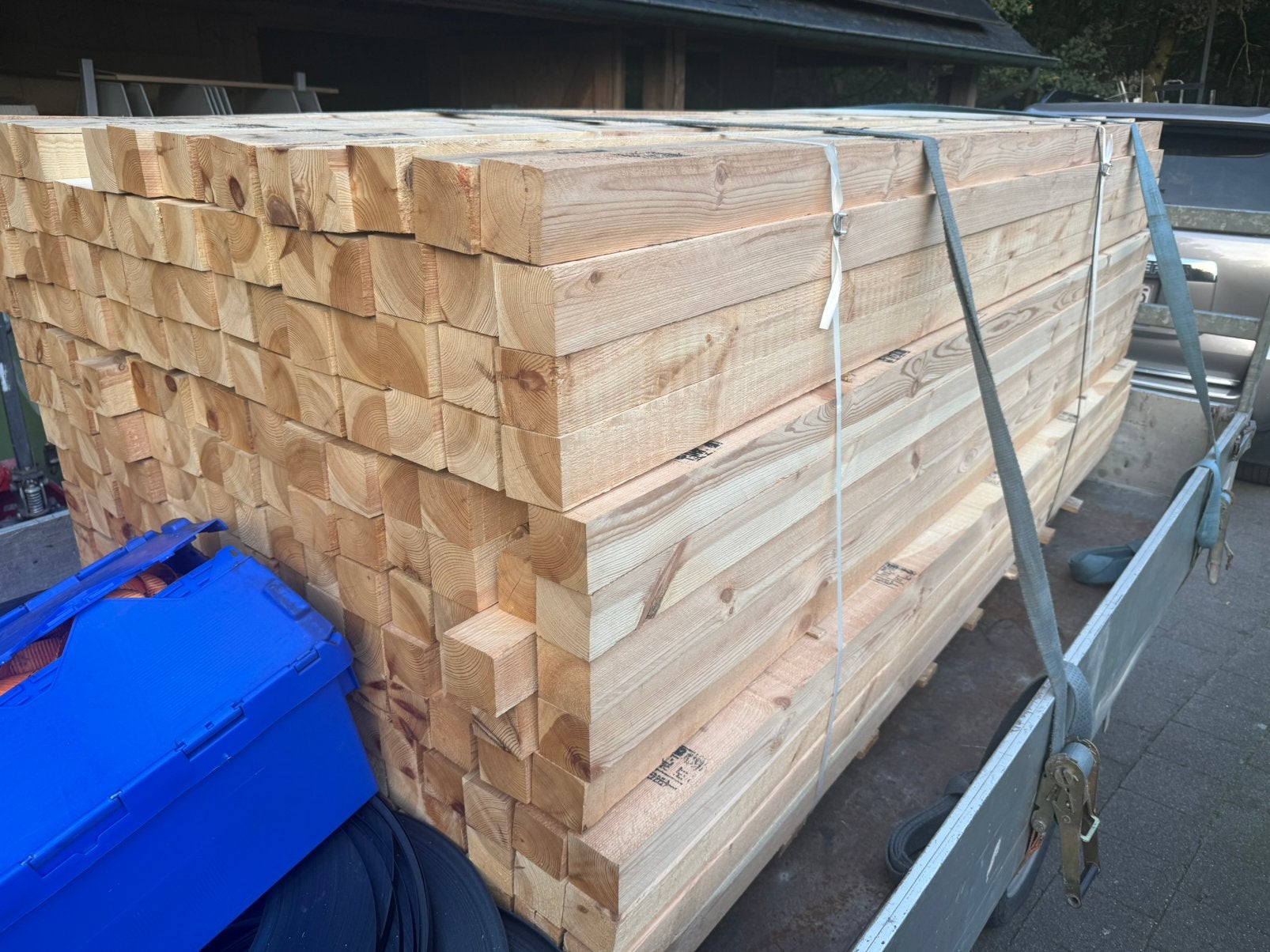 Mooie balken / houten balken 67x70x2440 mm, Ophalen, Zo goed als nieuw