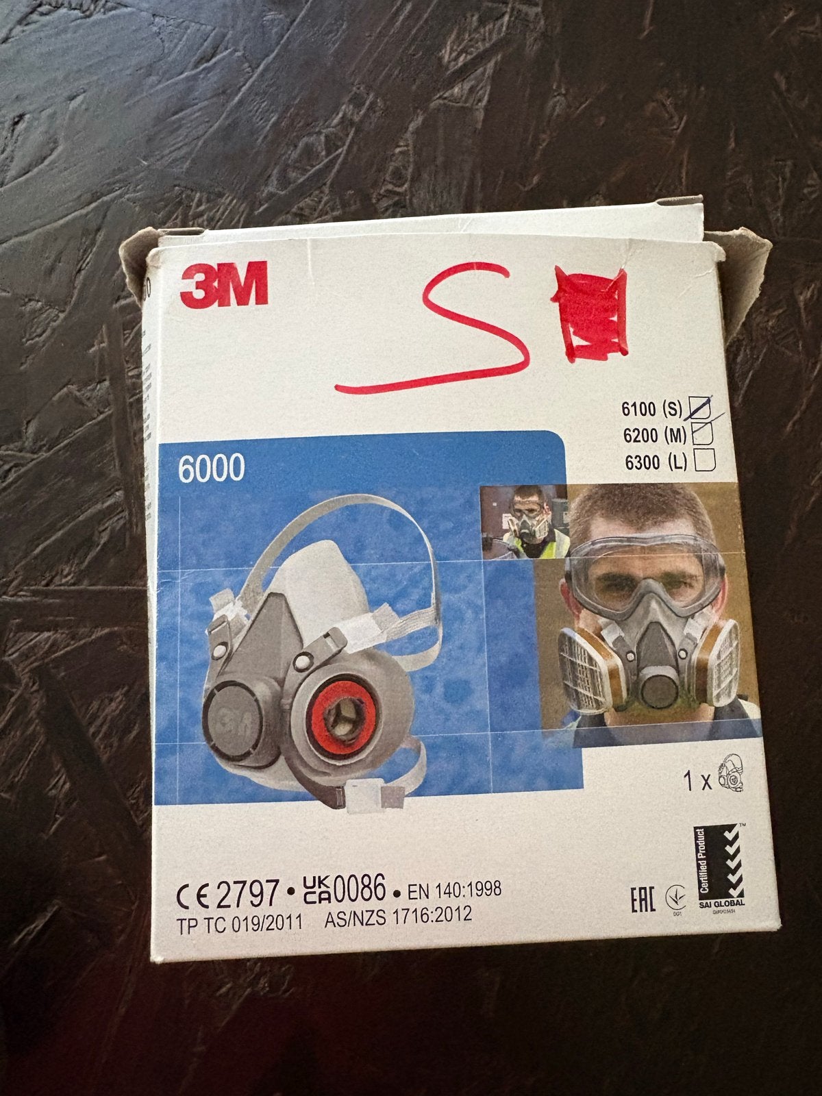 3M Halfgelaatsmasker 6100 (Small) met filters, Ophalen, Zo goed als nieuw, Halfgelaatsmaskers