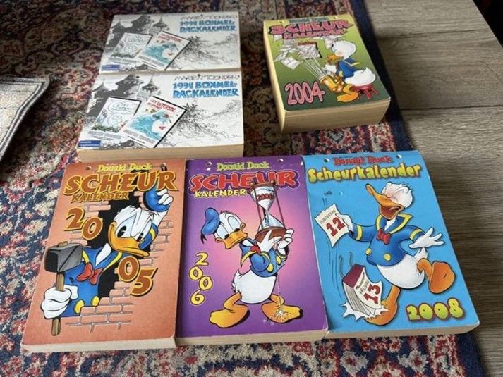 2x Marten Toonder Dagkalender, 4x Donald Duck Scheurkalender, Boeken, Ophalen of Verzenden, Zo goed als nieuw, Marten Toonder.
