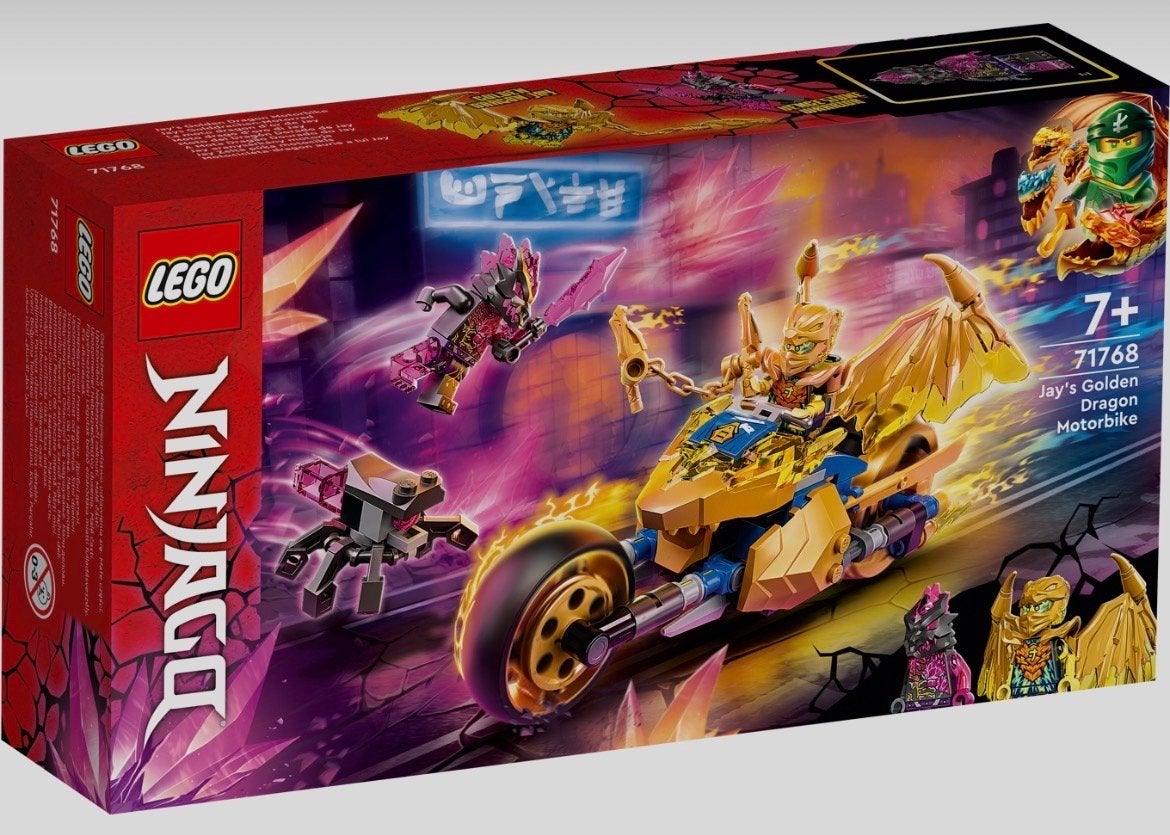 LEGO Ninjago 71768 Jay's Gouden Drakenmotor, Gebruikt, Lego, Ophalen of Verzenden, Compleet