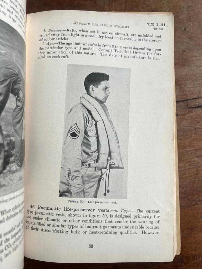 WO2 Amerikaans USAAF dinghy lifepreserver voorschrift piloot, Amerika, Ophalen of Verzenden, Boek of Tijdschrift