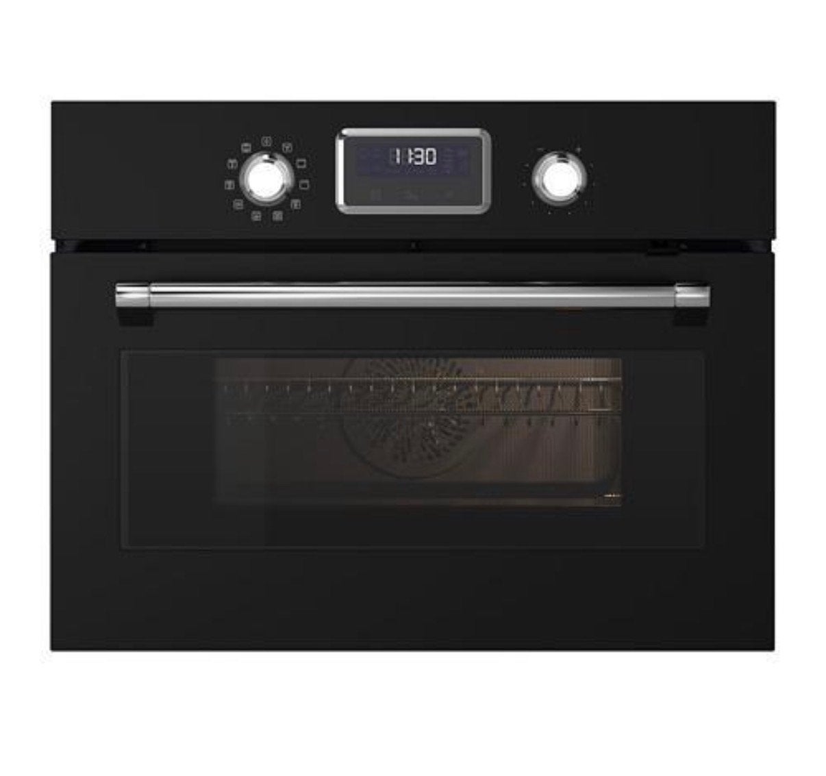 IKEA SMAKSAK combimagnetron 43L zwart – 704.117.72, Ophalen, Combimagnetron, Gebruikt, 60 cm of meer