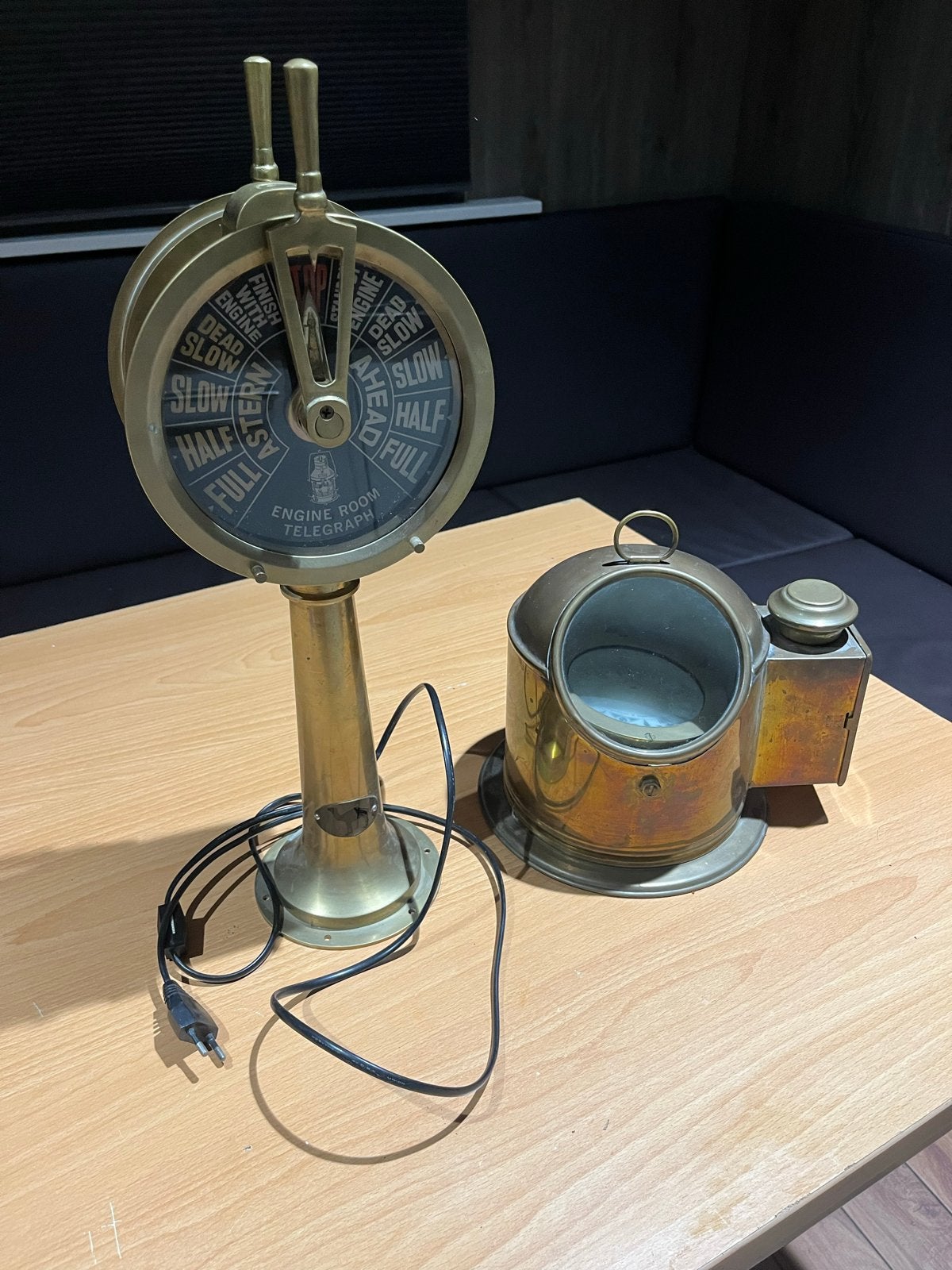 Antieke Binnacle Kompas & Telegraaf, Antiek en Kunst, Ophalen of Verzenden