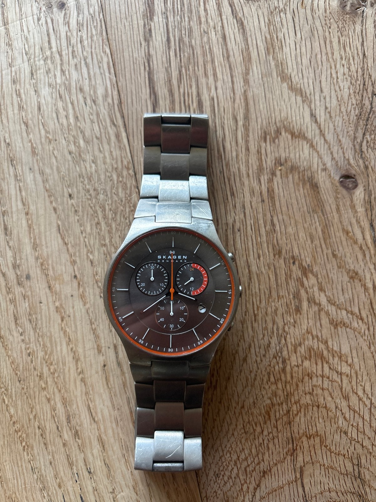 Skagen Herenhorloge SKW6078 Titanium Chronograaf, Overige materialen, Gebruikt, Polshorloge, Ophalen