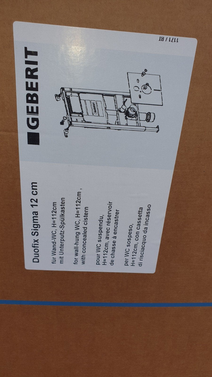 Geberit Duofix Sigma 12 cm inbouwreservoir voor wand-wc, Ophalen, Nieuw, Toilet