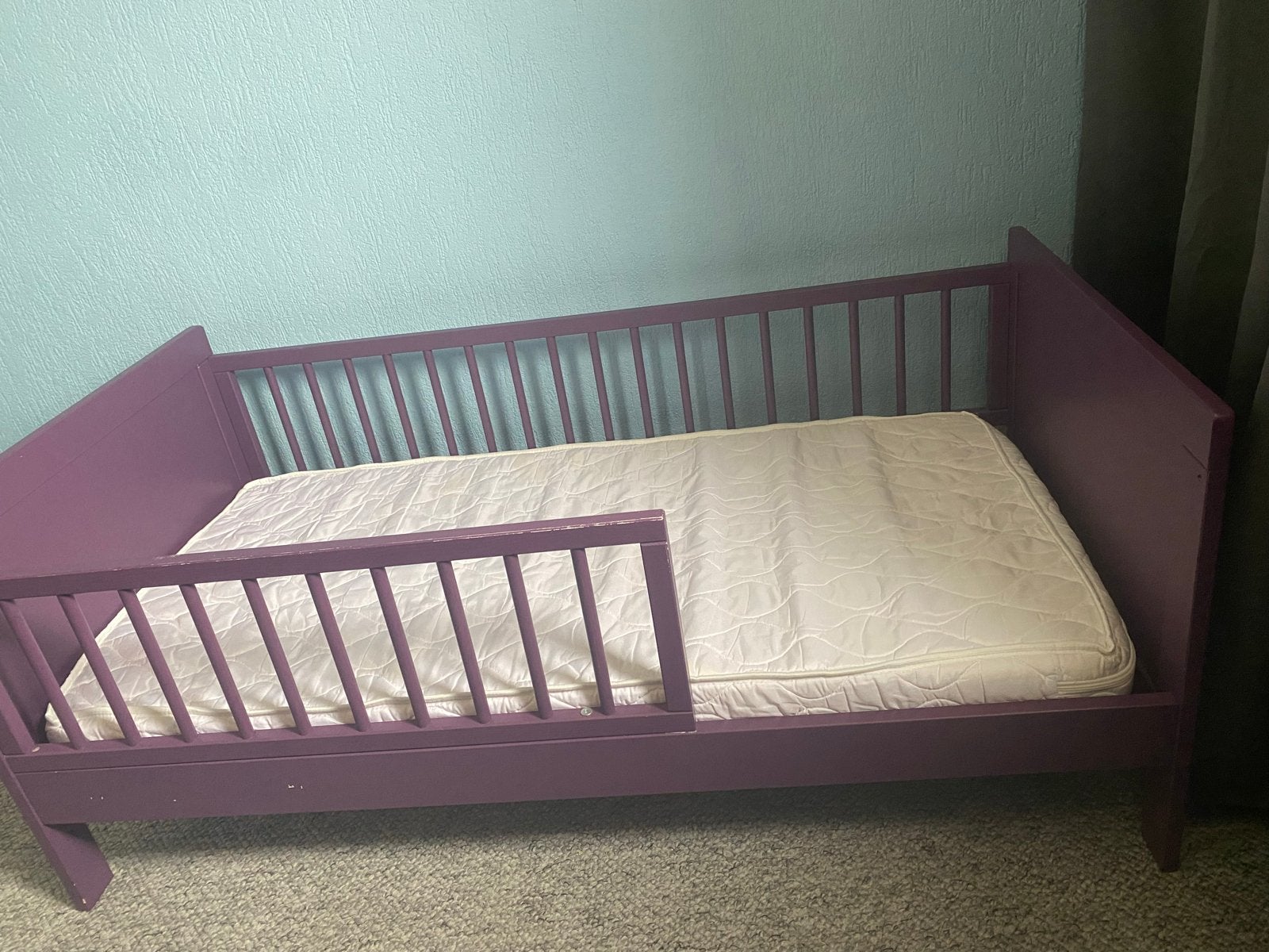 Kinderbed 140x70 met matras en lattenbodem, Ophalen, Gebruikt, 70 tot 85 cm, 140 tot 160 cm