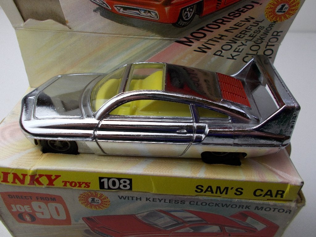 1967 Dinky Toys 108 SAM'S CAR Uit TVserie JOE 90 +DOOS! (B), Hobby en Vrije tijd, Modelauto's | 1:43, Ophalen of Verzenden, Zo goed als nieuw