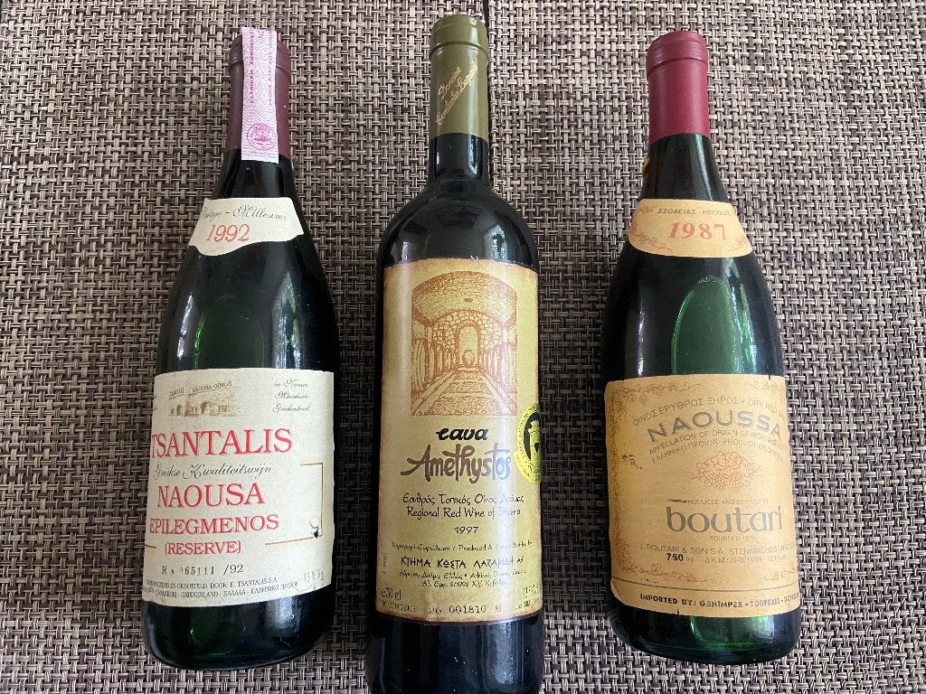 Naousa Epilegmenos Reserve & Naoussa Boutari 1987, Overige gebieden, Ophalen of Verzenden, Zo goed als nieuw, Rode wijn