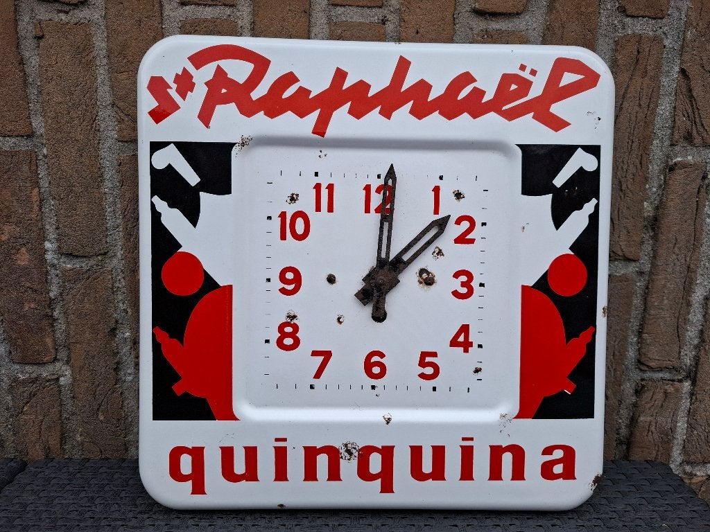 Emaillebord / emaille klok St. Raphaël Quinquina, Ophalen of Verzenden, Nieuw, Reclamebord