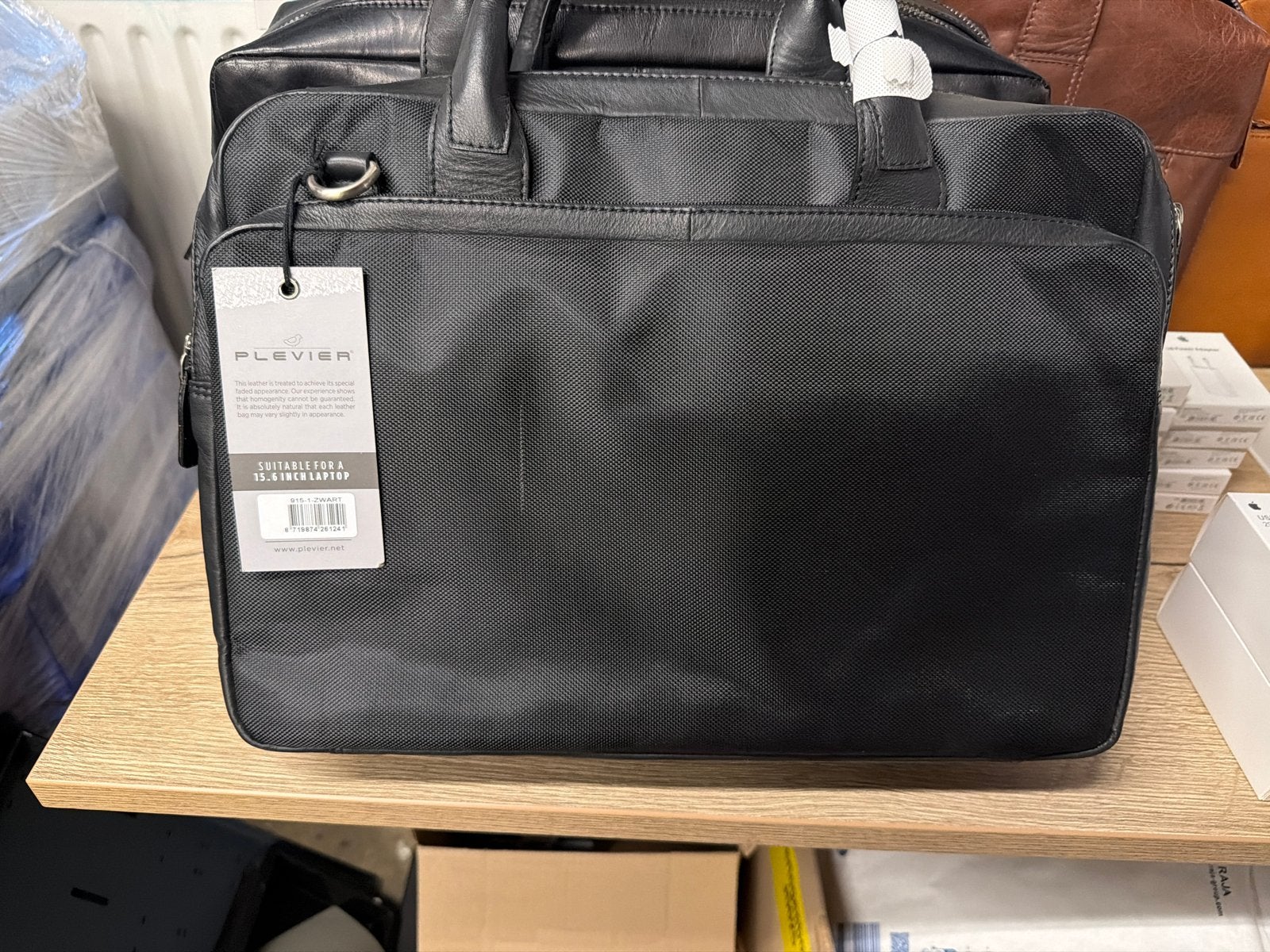 Plevier Laptoptas Zwart - Geschikt voor 15.6 inch laptop, Ophalen of Verzenden, Nieuw, Zwart, Overige typen